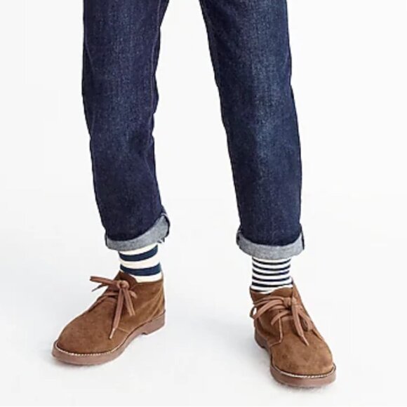 CREWCUTS Boys Genuine Leather Suede Brown Lace Up Calvert Boots - Size 2 - Picture 2 of 5